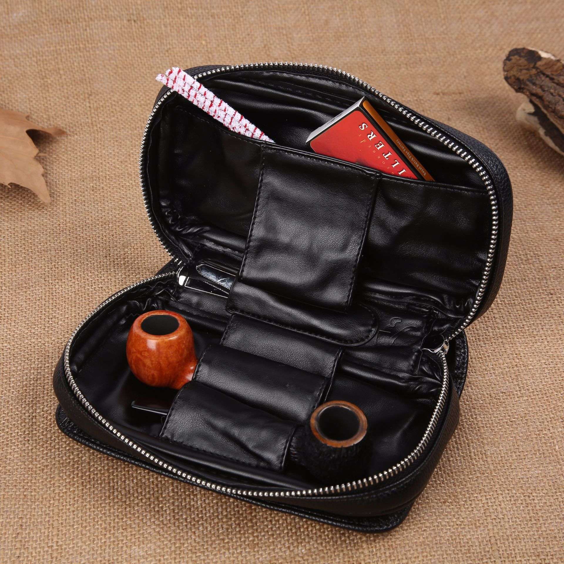 Bao da đựng tẩu cao cấp Savinelli SV-3T
