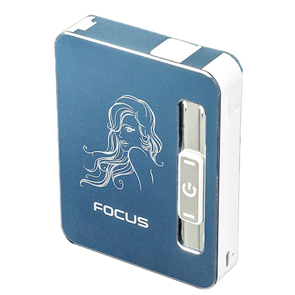 Hộp đựng thuốc lá kiêm bật lửa sạc điện Focus JD-YH022